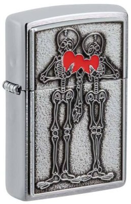 Зажигалка ZIPPO Couple Love с покрытием Brushed Chrome, латунь/сталь, серебристая, 36x13x57 мм / Подарочные зажигалки | Товары для дома | V4.Ru: Маркетплейс