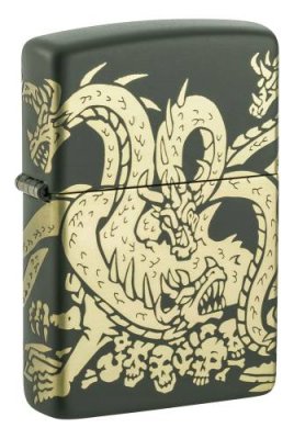 Зажигалка ZIPPO Dragon Design с покрытием Green Matte, латунь/сталь, зеленая, матовая / Зажигалки с рисунками и принтами | Товары для дома | V4.Ru: Маркетплейс