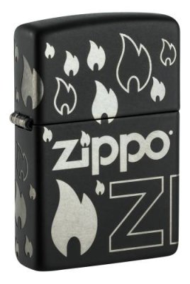 Зажигалка ZIPPO Classic с покрытием Black Matte, латунь/сталь, черная, матовая / Зажигалки с рисунками и принтами | Товары для дома | V4.Ru: Маркетплейс