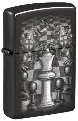 Зажигалка ZIPPO Chess Design с покрытием High Polish Black, латунь/сталь, черная / Зажигалки с рисунками и принтами | Товары для дома | V4.Ru: Маркетплейс