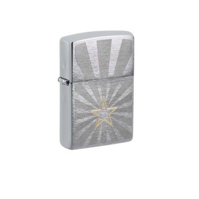 Зажигалка ZIPPO Star Design с покрытием Brushed Chrome, латунь/сталь, серебристая / Подарочные зажигалки | Товары для дома | V4.Ru: Маркетплейс