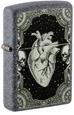 Зажигалка ZIPPO Heart Design с покрытием Iron Stone, латунь/сталь, серая / Зажигалки с рисунками и принтами | Товары для дома | V4.Ru: Маркетплейс