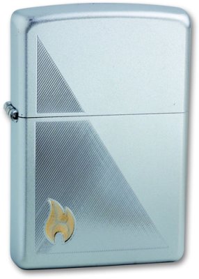 Зажигалка ZIPPO Zippo Flame Satin Chrome, латунь с ник.-хром. покрыт., серебр., матовая, 36х56х12 мм / Серебряные зажигалки | Товары для дома | V4.Ru: Маркетплейс