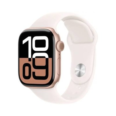 Apple Watch Series 10 42mm Rose Gold Aluminum Case with Starlight Sport Band (S/M) / Apple Watch Series 10 | Электроника | V4.Ru: Маркетплейс