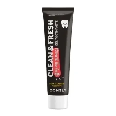 Consly Clean & Fresh Bamboo Charcoal & Peppermint Gel Toothpaste / Средства личной гигиены | Товары для красоты | V4.Ru: Маркетплейс