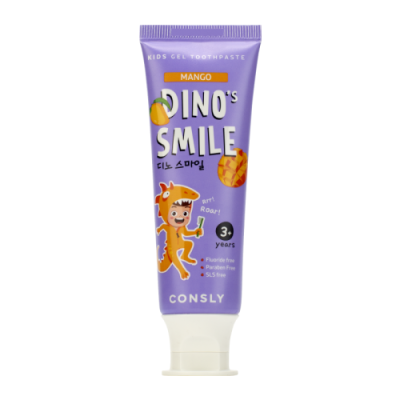 Consly DINO's SMILE Kids Gel Toothpaste with Xylitol and Mango / Средства личной гигиены | Товары для красоты | V4.Ru: Маркетплейс