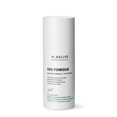 M.Aklive SOS Powder Calming Formula + Matt & Fix / Для жирной кожи | Товары для красоты | V4.Ru: Маркетплейс