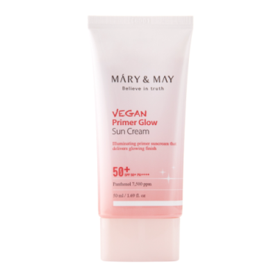 Mary&May Vegan Primer Glow Sun Cream SPF50+ PA++++ / Экстракт улитки | Товары для красоты | V4.Ru: Маркетплейс