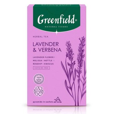 Чай Greenfield Natural Tisane Lavender & Verbena, 20 шт. / Чай, кофе | Продукты питания | V4.Ru: Маркетплейс