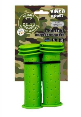 Грипсы велосипедные детские, Vinca Spor 102мм, резиновые, зеленые,  H-G 96 military / Ручки и Рога | Спорт и отдых | V4.Ru: Маркетплейс