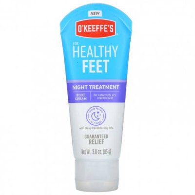 O'Keeffe's, Healthy Feet, Ночное средство, крем для ног, 3,0 унции (85 г) / Крем для ног | Аптека | V4.Ru: Маркетплейс