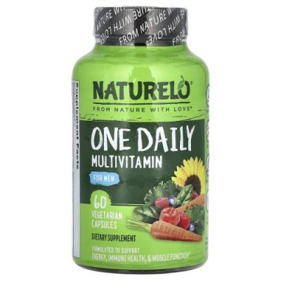 NATURELO, Мультивитамины для мужчин One Daily, 60 вегетарианских капсул / Мужские мультивитамины | Аптека | V4.Ru: Маркетплейс