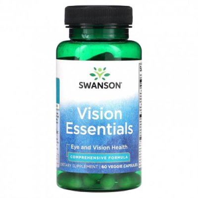 Swanson, Vision Essentials, 60 растительных капсул Лютеин и зеаксантин / Аптека | V4.Market