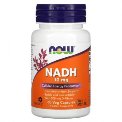 NOW Foods, НАДH, 10 мг, 60 растительных капсул NADH / Аптека | V4.Market