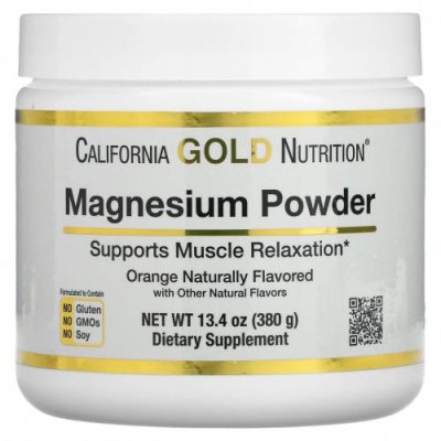 California Gold Nutrition, магний в растворимом порошке, со вкусом апельсина, 380 г (13,4 унции) Магний / Аптека | V4.Market