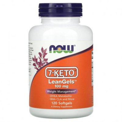 NOW Foods, 7-Keto LeanGels, 100 мг, 120 мягких желатиновых капсул 7-кето / Аптека | V4.Market