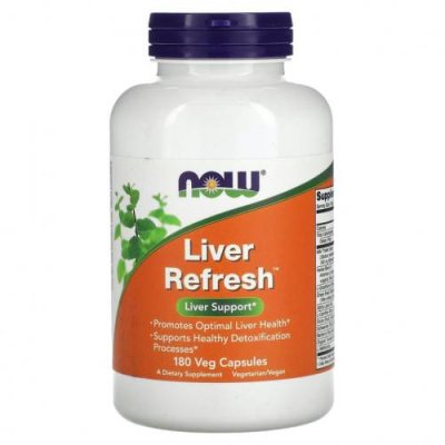 NOW Foods, Liver Refresh, 180 растительных капсул Препараты для печени / Аптека | V4.Market