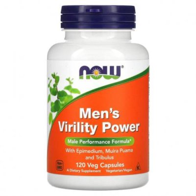 NOW Foods, Men's Virility Power, 120 растительных капсул Добавки для мужчин / Аптека | V4.Market