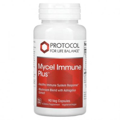 Protocol for Life Balance, Mycel Immune Plus, 90 растительных капсул Грибные смеси / Аптека | V4.Market