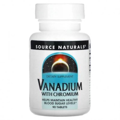 Source Naturals, ванадий с хромом, 90 таблеток Ванадил / Аптека | V4.Market