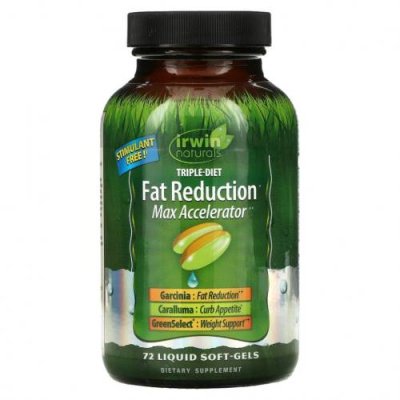 Irwin Naturals, Triple-Diet Fat Reduction + Max Accelerator, 72 желатиновые капсулы Диетические средства / Аптека | V4.Market