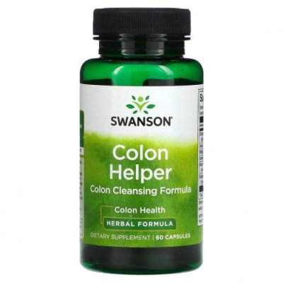 Swanson, Colon Helper, формула для очищения кишечника, 60 капсул Очищение кишечника / Аптека | V4.Market