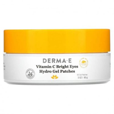 Derma E, Bright Eyes, гидрогелевые патчи с витамином C, 60 патчей, 85 г (3 унции) Маски для лица / Аптека | V4.Market