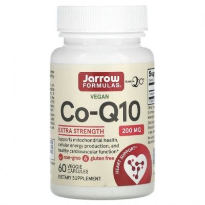 Jarrow Formulas, коэнзим Q10, 200 мг, 60 вегетарианских капсул Коэнзим Q10 (CoQ10) / Аптека | V4.Market