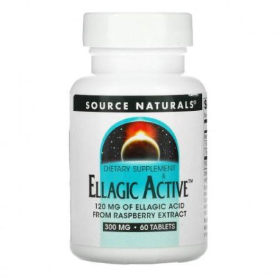 Source Naturals, Активные Эллаготанины, 300 мг, 60 таблеток Красная малина / Аптека | V4.Market