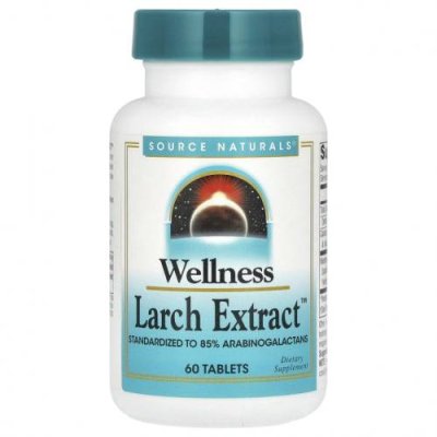 Source Naturals, Wellness, Экстракт лиственницы, 60 таблеток Larix (Экстракт лиственницы) / Аптека | V4.Market