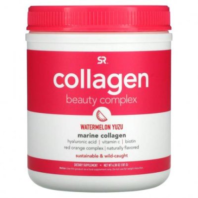 Sports Research, комплекс Collagen Beauty, морской коллаген, арбуз и юзу, 181 г (6,38 унций) Коллаген, добавки / Аптека | V4.Market