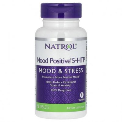 Natrol, Mood Positive 5-HTP, 50 таблеток 5-HTP (гидрокситриптофан) / Аптека | V4.Market