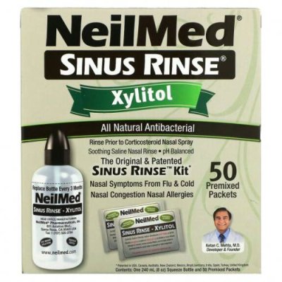 NeilMed, Sinus Rinse, ксилитол, набор для промывания носовых пазух, 2 предмета Промывание носа и пазух / Аптека | V4.Market