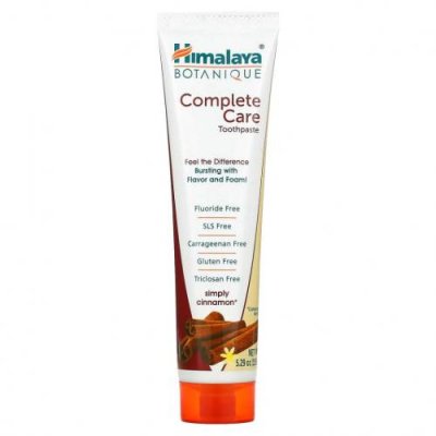 Himalaya, Зубная паста для полного ухода за зубами, Simply Cinnamon, 5,29 унций (150 г) Без фтора / Аптека | V4.Market