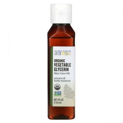 Aura Cacia, Vegetable Glycerin, Organic, Skin Care, 4 fl oz (118 ml) Масла для тела и массажа / Аптека | V4.Market