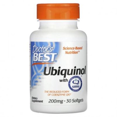 Doctor's Best, Убихинол с Kaneka, 200 мг, 30 мягких желатиновых капсул Ubiquinol, CoQ10 / Аптека | V4.Market