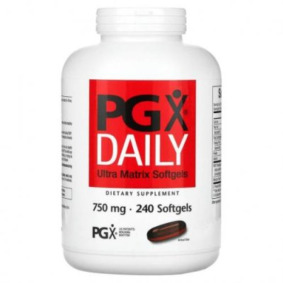 Natural Factors, PGX Daily, мягкие желатиновые капсулы с матрицей сверхвысокого качества, 750 мг, 240 мягких желатиновых капсул Фармакогеномика / Аптека | V4.Market