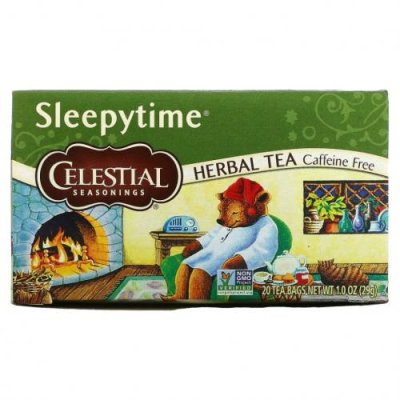 Celestial Seasonings, Sleepytime, травяной чай, без кофеина, 20 чайных пакетиков, 29 г (1,0 унции) Травяной чай / Аптека | V4.Market