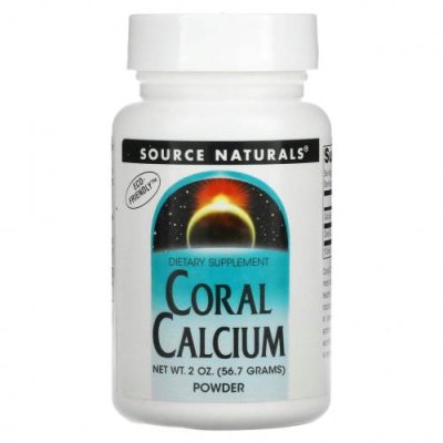 Source Naturals, коралловый кальций, порошок, 56,7 г (2 унции) Коралловый кальций / Аптека | V4.Market