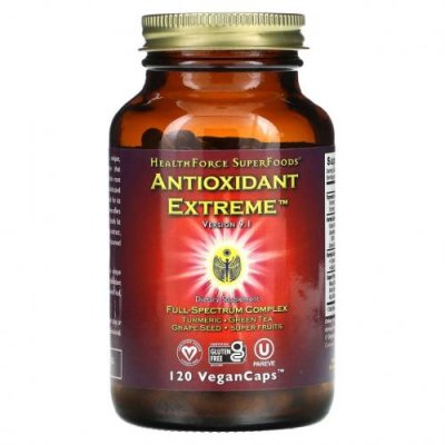 HealthForce Superfoods, Antioxidant Extreme, версия 9.1, 120 веганских капсул Антиоксидантные формулы / Аптека | V4.Market