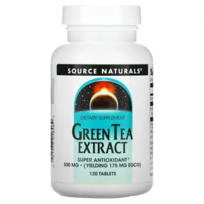 Source Naturals, Экстракт зелёного чая, 500 мг, 120 таблеток Экстракт зеленого чая / Аптека | V4.Market