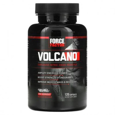 Force Factor, Volcano, бустер оксида азота,120 капсул Формулы с оксидом азота / Аптека | V4.Market