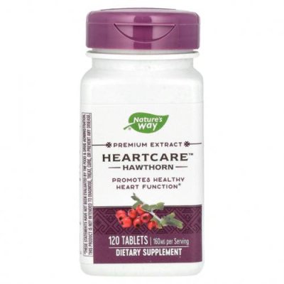 Nature's Way, HeartCare, боярышник, 80 мг, 120 таблеток Боярышник / Аптека | V4.Market