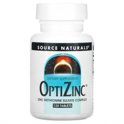 Source Naturals, OptiZinc, 120 таблеток Цинк / Аптека | V4.Market