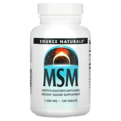 Source Naturals, МСМ (метилсульфонилметан), 1000 мг, 120 таблеток MSM / Аптека | V4.Market