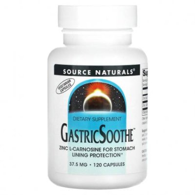 Source Naturals, GastricSoothe, 37,5 мг, 120 капсул Цинк / Аптека | V4.Market