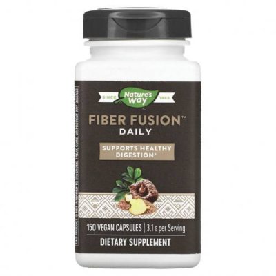 Nature's Way, Fiber Fusion Daily, 3,1 г, 150 веганских капсул Волокнистые смеси / Аптека | V4.Market