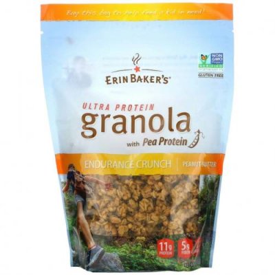 Erin Baker's, Ultra Protein Granola с гороховым протеином, арахисовая паста, 340 г (12 унций) Гранола / Аптека | V4.Market