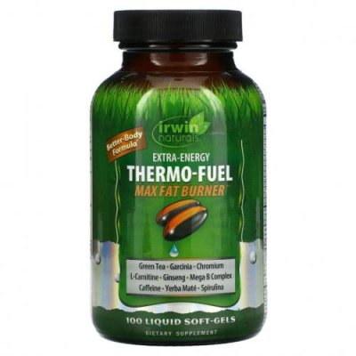 Irwin Naturals, Extra-Energy Thermo-Fuel Max Fat Burner, 100 мягких таблеток Жиросжигатели / Аптека | V4.Market