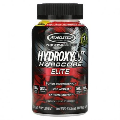 Hydroxycut, Серия Performance, Hydroxycut Hardcore, Elite, 100 термокапсул с быстрым высвобождением Жиросжигатели / Аптека | V4.Market